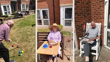 Whitley Bay care home Residents enjoy some fun in the sun